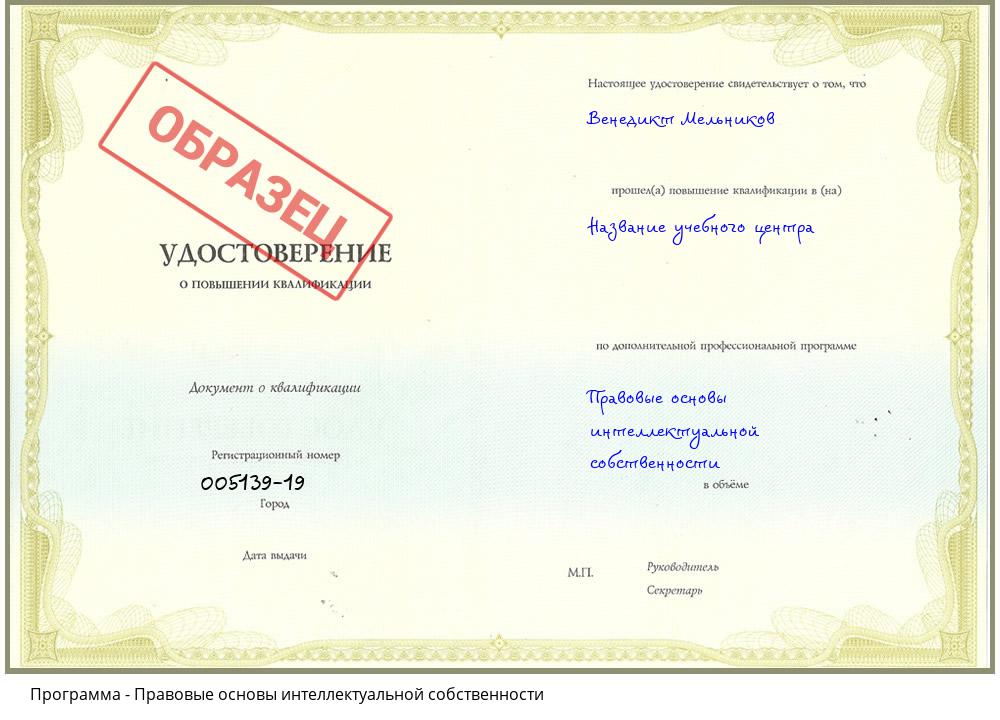 Правовые основы интеллектуальной собственности Спасск-Дальний