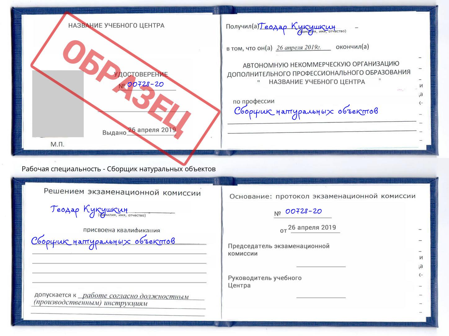 Сборщик натуральных объектов Спасск-Дальний