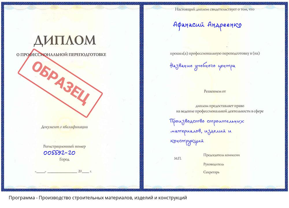 Производство строительных материалов, изделий и конструкций Спасск-Дальний